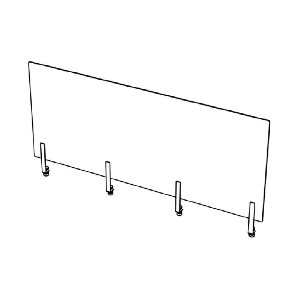 BauscherHepp VE-66045 Venta® Sneeze Guard Vertical Protection Shield Made Of Acrylic Glass (transparent)