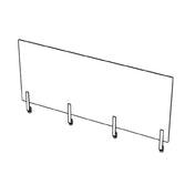 BauscherHepp VE-66045 Venta® Sneeze Guard Vertical Protection Shield Made Of Acrylic Glass (transparent)