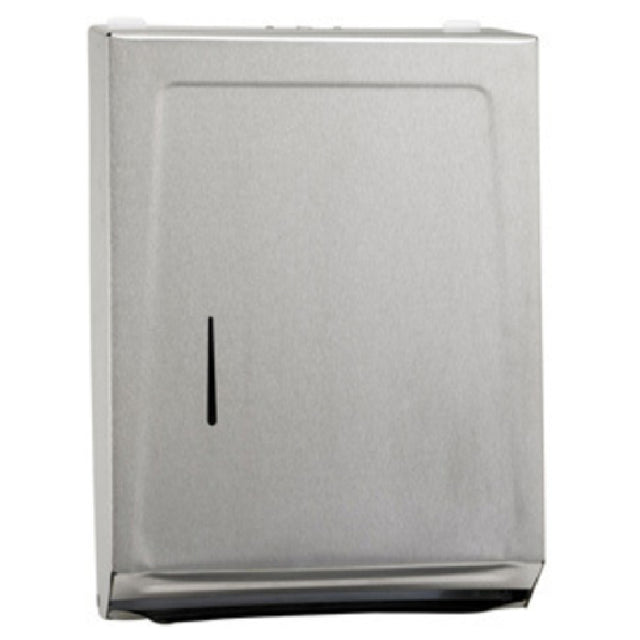 Winco TD-700 Paper Towel Dispenser 11.02"W X 3.94"D X 15.35"H Dispenses (400) C-fold Or (525) Multi Fold Towels (3-1/8" To 3-13/16") Without Adjustments Or Adapters