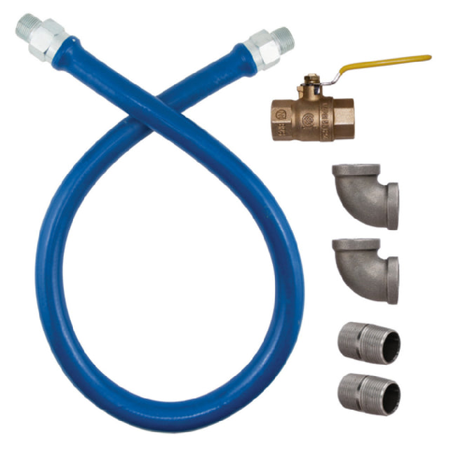 Dormont CAN16100BPV60BXFT Dormont Blue Food Truck Grade Gas Connector Kit 1" Inside Dia.