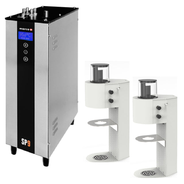 Marco Beverage Systems 1000833WUS (QUICK SHIP) SP9 Twin Head Coffee Brewer White With Under-counter Boiler