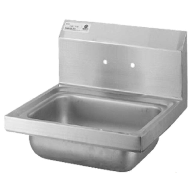 Turbo Air TSS-1-H Hand Sink Wall Mount 17" Wide X 15" Front-to-back X 6" Deep With 8" High Splash