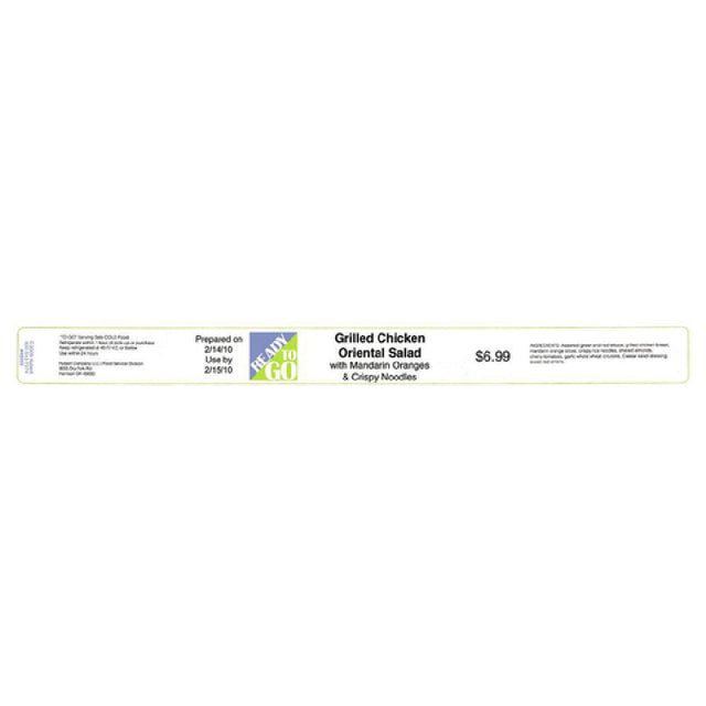 Hubert 48889 - Band-It Laser Labels, "Ready To Go", 13-3/4" X 1-1/8"H