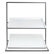 Hubert 61751 - Cerve Collection Bakery Stand, 2-tier, 23-1/10"L X 13-4/5"W X 25-1/5"H