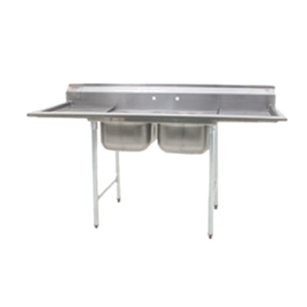 Eagle 412-16-2-24R 412 Series Sink Two Compartment 62-5/8"W X 27-1/2"D