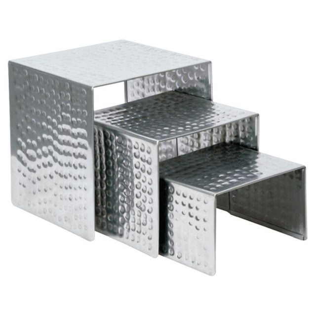 Hubert 95607 - Display Riser Set, 3-piece, Includes (1) Each Sizes: 6" X 6" X 4-1/2"H