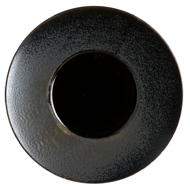 Steelite 6413MY003 Rimmed Plate With Glossy Well 11.25"Wabi Sabi Slate