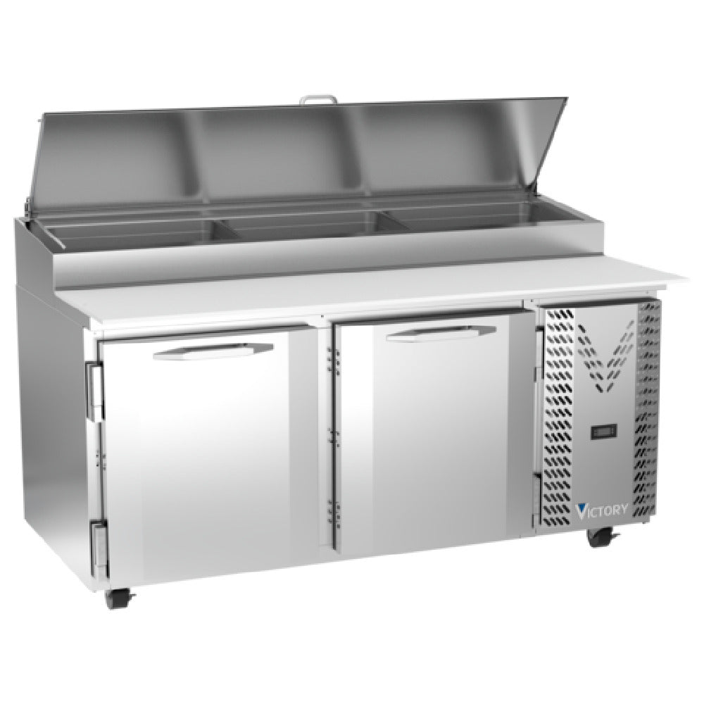Victory VPP67HC Pizza Prep Table Powered By V-Core™ Two-section