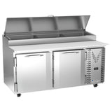 Victory VPP67HC Pizza Prep Table Powered By V-Core™ Two-section