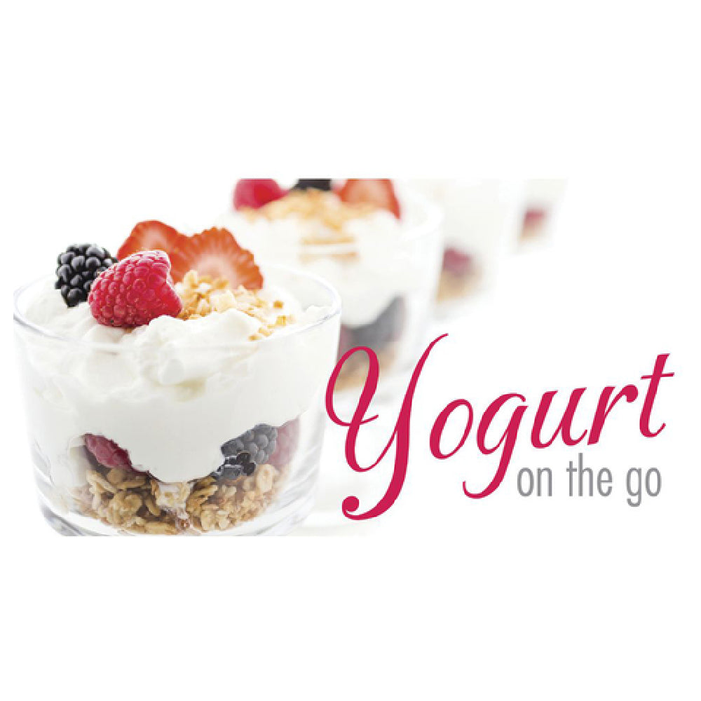 Hubert 31408 - Magnetic Sign, "Yogurt On The Go", 49"L X 26"H