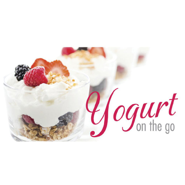Hubert 31408 - Magnetic Sign, "Yogurt On The Go", 49"L X 26"H