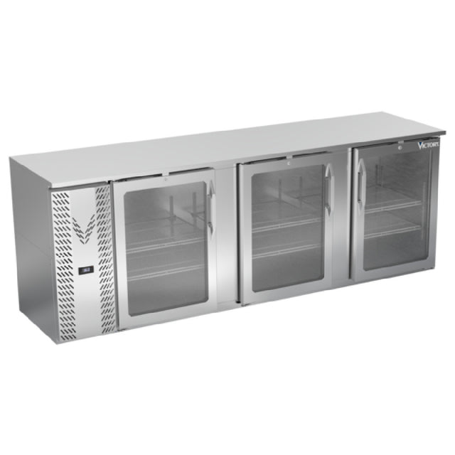 Victory VBBN94HC-FG-S - Back Bar Refrigerator, Food Rated, Three-section