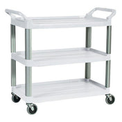 Rubbermaid FG409100OWHT Xtra™ Utility Cart 40-5/8"L X 20"W X 37-13/16"H (3) Shelves