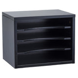 Alpine Industries ADI502-01-BLK Desk Organizer Stackable With Removable Shelves