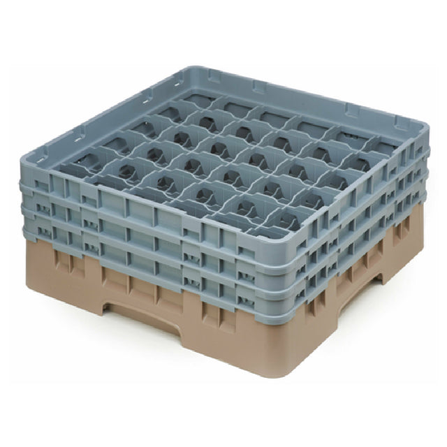 Cambro 36S638184 Camrack® Glass Rack With (3) Soft Gray Extenders Full Size