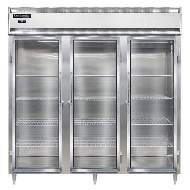 Continental Refrigerator D3RNSAGD Designer Line Refrigerator Reach-in Three-section