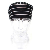 John Ritzenthaler Company RZCBCS Chef Beanie Elastic Back Cotton-poly Chalk Stripe (retail Packaging)