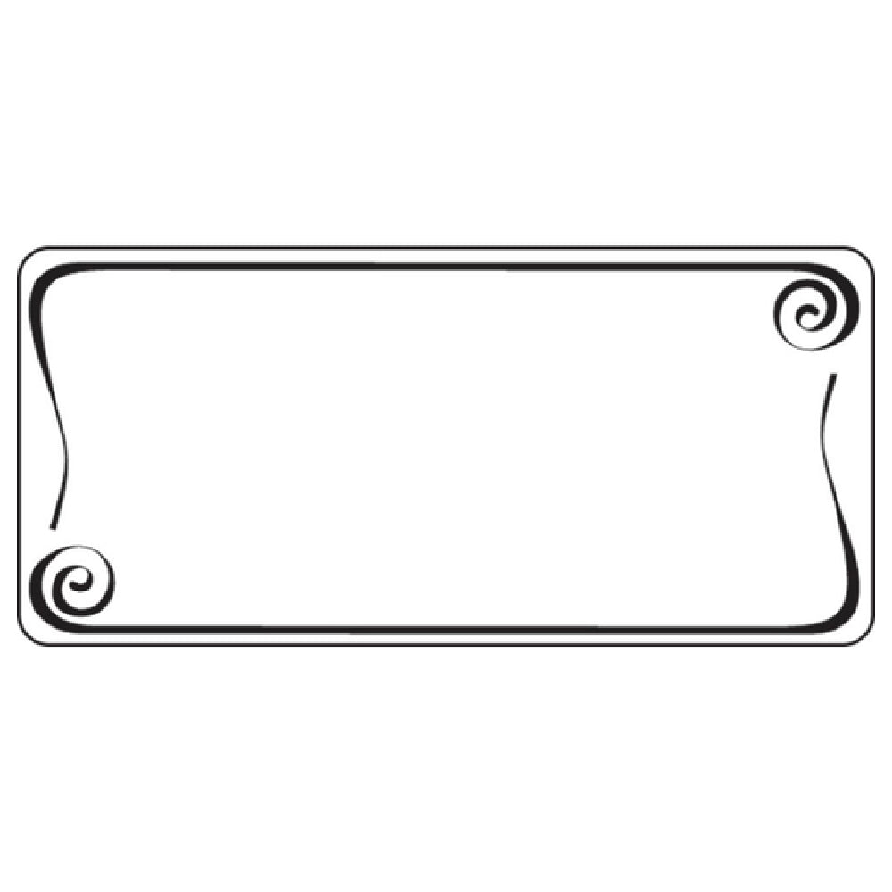 Hubert 12270 - Laser Labels, Whirly Border, 3-1/2" X 1-5/8"H