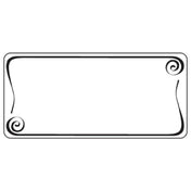 Hubert 12270 - Laser Labels, Whirly Border, 3-1/2" X 1-5/8"H
