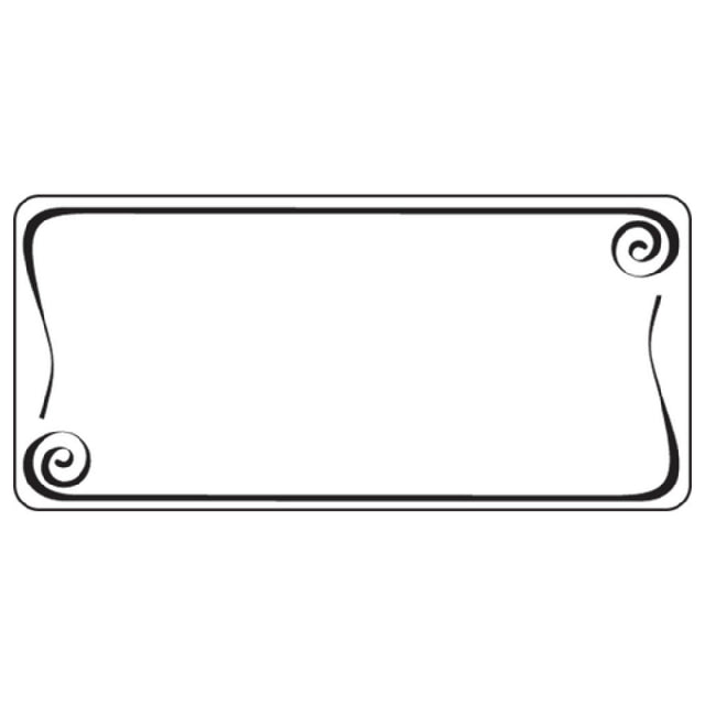 Hubert 12270 - Laser Labels, Whirly Border, 3-1/2" X 1-5/8"H