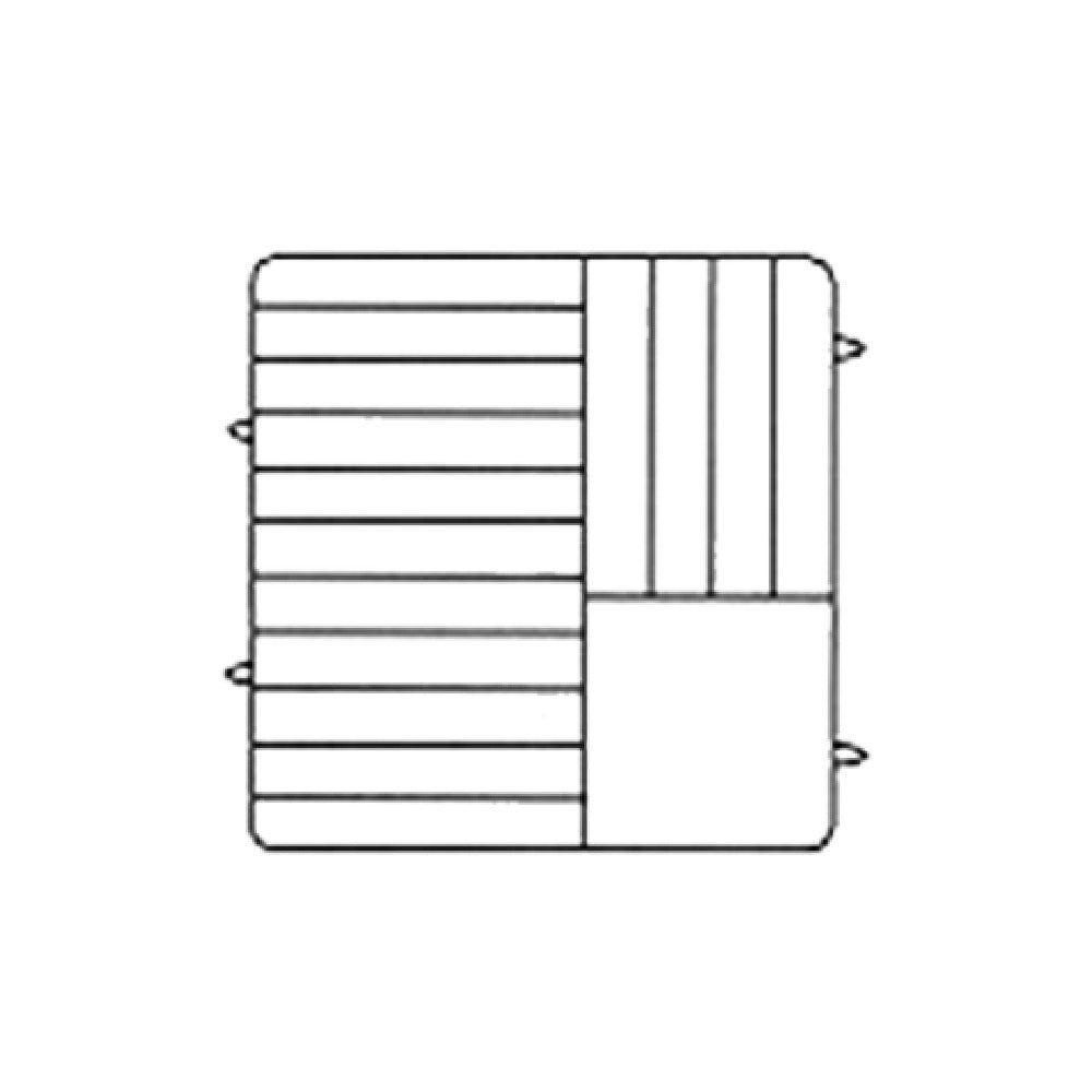 Vollrath PM1510-5-02 Plate Crate® Dishwasher Rack 9" To 10-3/4" Dia. (5) Extenders With Wire Dividers