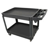 Omcan 47153 (47153) Heavy-Duty Utility Cart 25.6”W X 46”D X 33”H With Extended Handle