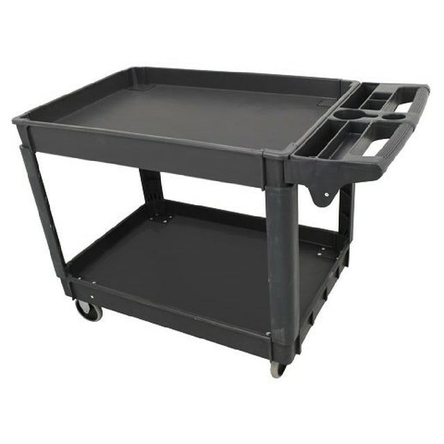 Omcan 47153 (47153) Heavy-Duty Utility Cart 25.6”W X 46”D X 33”H With Extended Handle