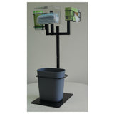 Hubert 72541 - Modular PPE & Sanitizer Stand, Triple Arm, 15-1/5"L X 12-3/5"W X 29"H