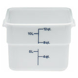 Cambro 12SFSP148 CamSquare® Food Container 12 Qt. 11-1/4"L X 12-1/4"W X 8-5/16"H