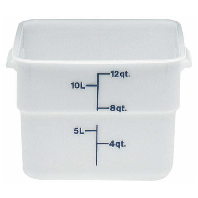 Cambro 12SFSP148 CamSquare® Food Container 12 Qt. 11-1/4"L X 12-1/4"W X 8-5/16"H