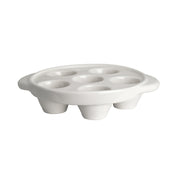 Steelite HL11655AWHA Escargot Plate 6 Hole 7-1/8" X 6" X 1-1/2"