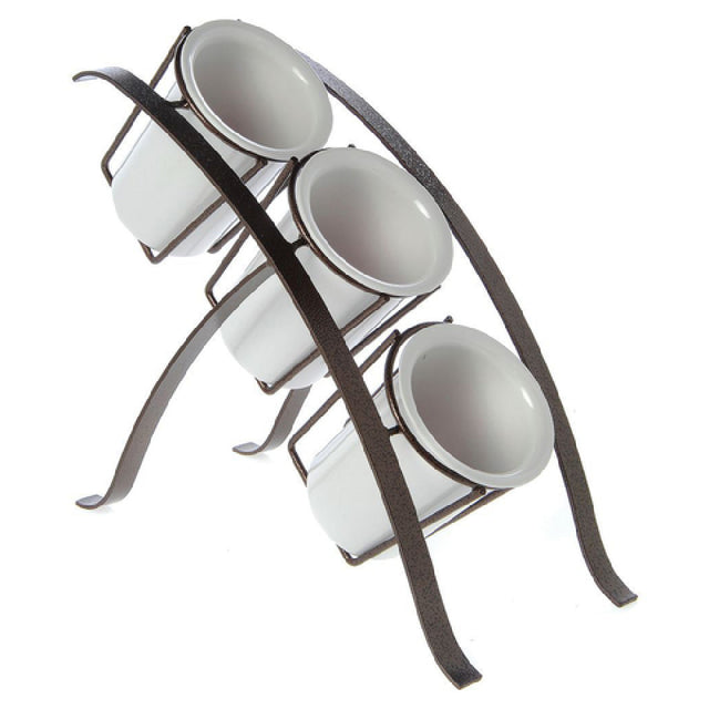 Hubert 94624 - X-Pressly Bamboo™ Flatware/Condiment Holder, 3-tier, 16" X 7" X 13-1/2"H