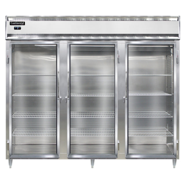Continental Refrigerator DL3FE-GD Designer Line Wide Freezer Reach-in 85-1/2"W