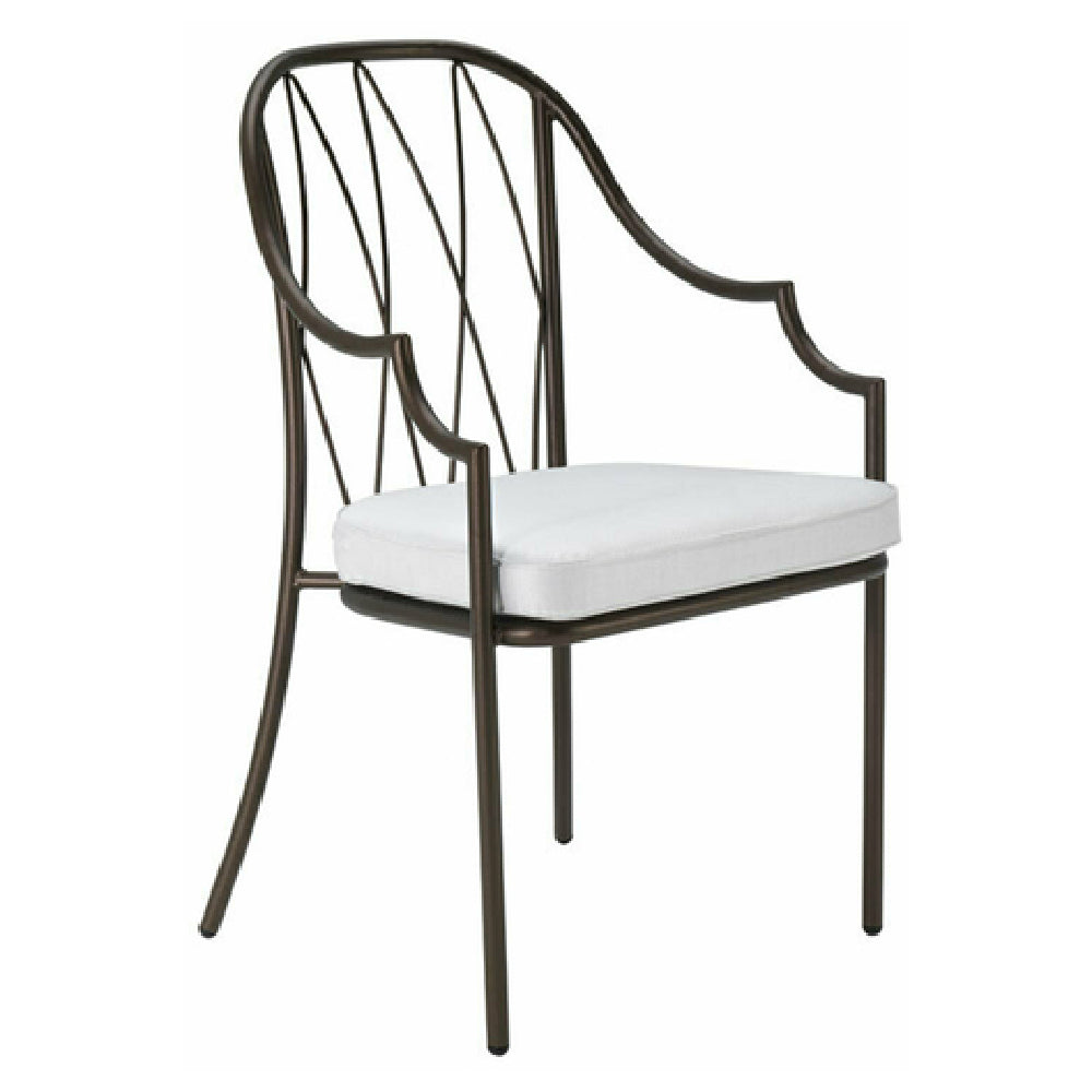 Emuamericas Llc 1202 Como Stacking Hi-Back Arm Chair Indoor/outdoor Steel Wire Diamond Pattern Back