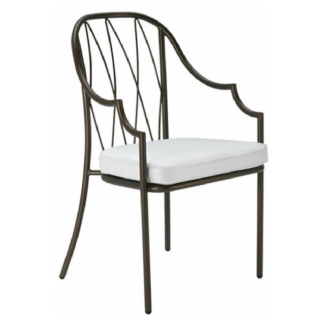Emuamericas Llc 1202 Como Stacking Hi-Back Arm Chair Indoor/outdoor Steel Wire Diamond Pattern Back