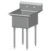 SPG 1N1824 - Universal Stainless Sink, One Compartment, 24" Front-to-back X 18" Wide Sink Compartment