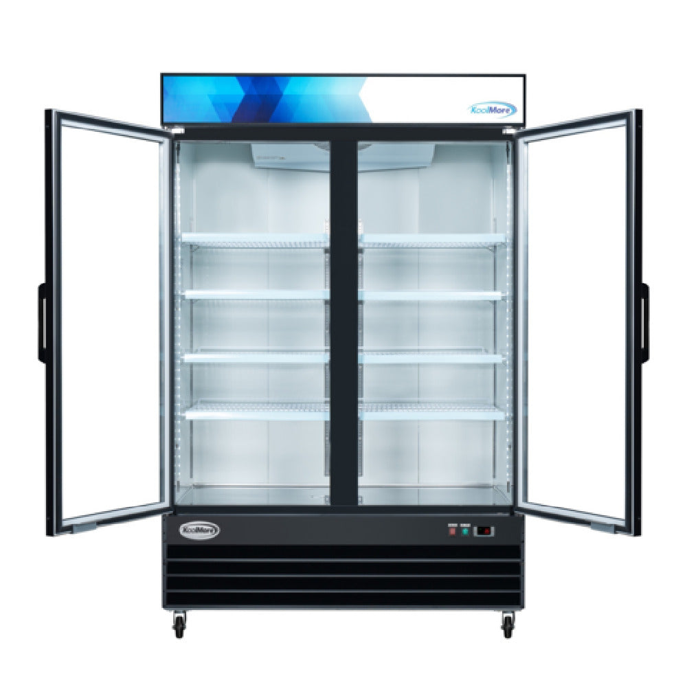 Koolmore MDR-2GD-45C - Merchandiser Refrigerator, Two-sections, 53"W