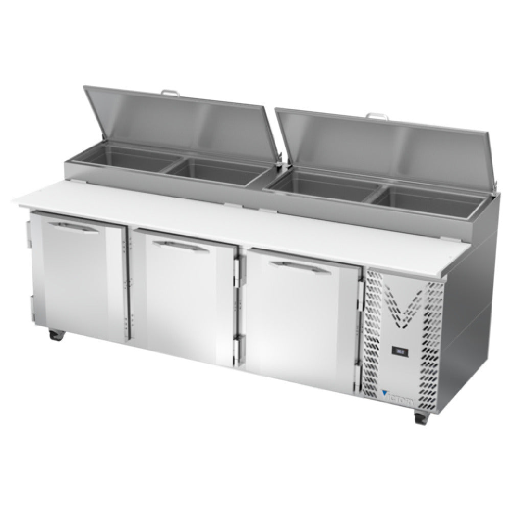 Victory VPP93HC Pizza Prep Table Powered By V-Core™ Three-section