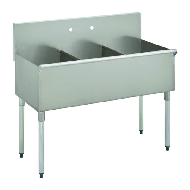 Hubert 57825 - Kratos Utility Sink. 63"W X 24-1/2D X 41H, (3) Compartment (3), Bowl