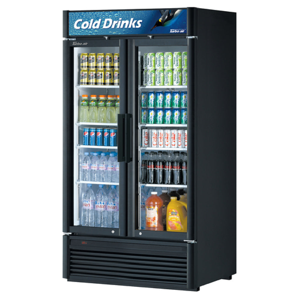 Turbo Air TGM-35SD-N Super Deluxe Glass Merchandiser Refrigerator Two-section