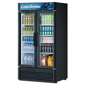 Turbo Air TGM-35SD-N Super Deluxe Glass Merchandiser Refrigerator Two-section