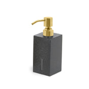 FOH RSP033BKR12 10oz Morocco Pump Onyx With Matte Brass Top Includes One RSP004BKR12-BTM 10oz Morocco Soap Pump Base Onyx
