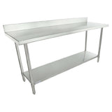 Empura SWT4B2472 - Work Table, 72"W X 24"D X 35"H, Super Duty 4" Backsplash
