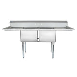 Empura ESD21818LR18 - Sink, 74"W X 23.5"D X 44.25"H, (2) Compartment