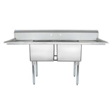 Empura ESD21818LR18 - Sink, 74"W X 23.5"D X 44.25"H, (2) Compartment