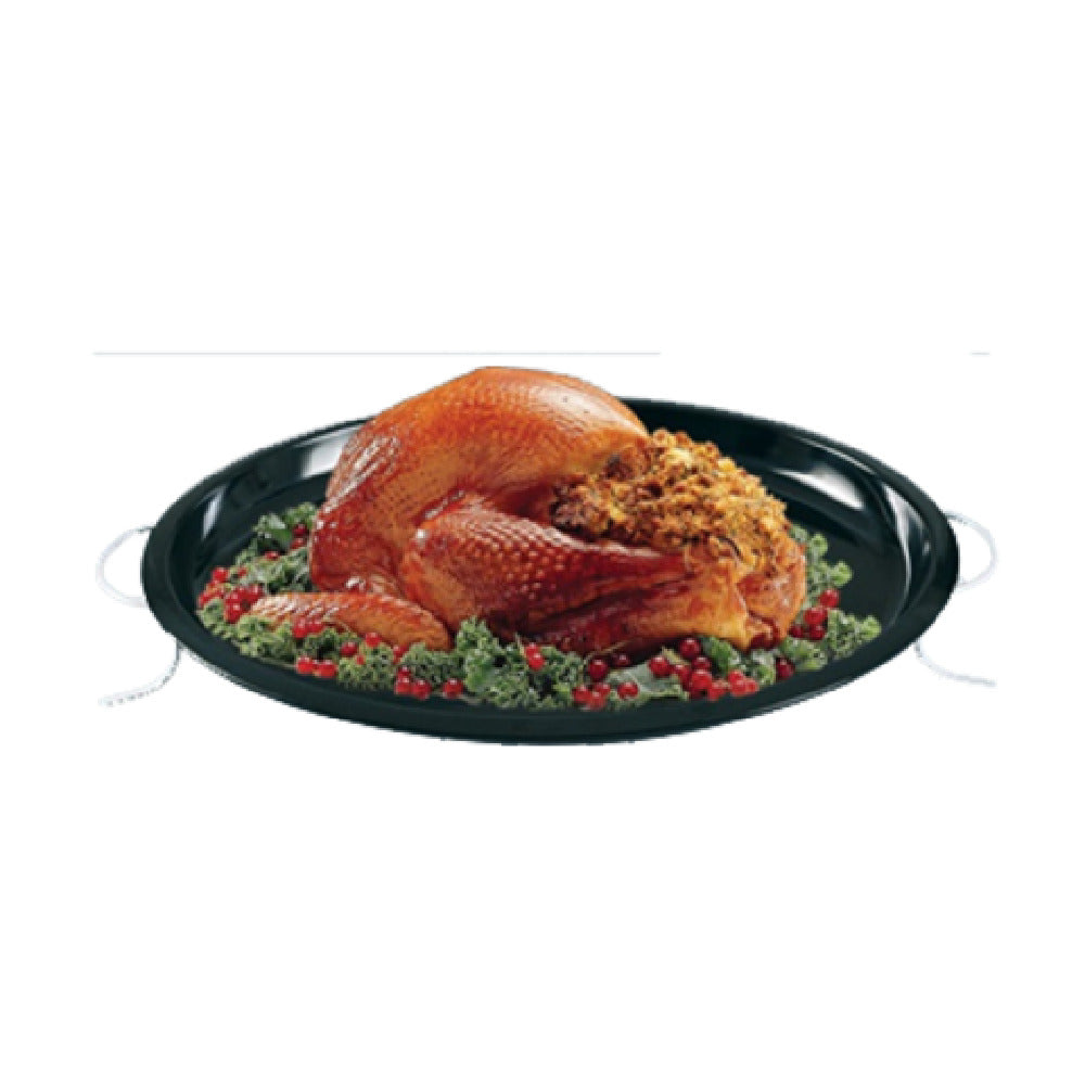 Yanco RM-3022BK Rome Turkey Platter 22"L X 18"W X 1-1/4"H Oval