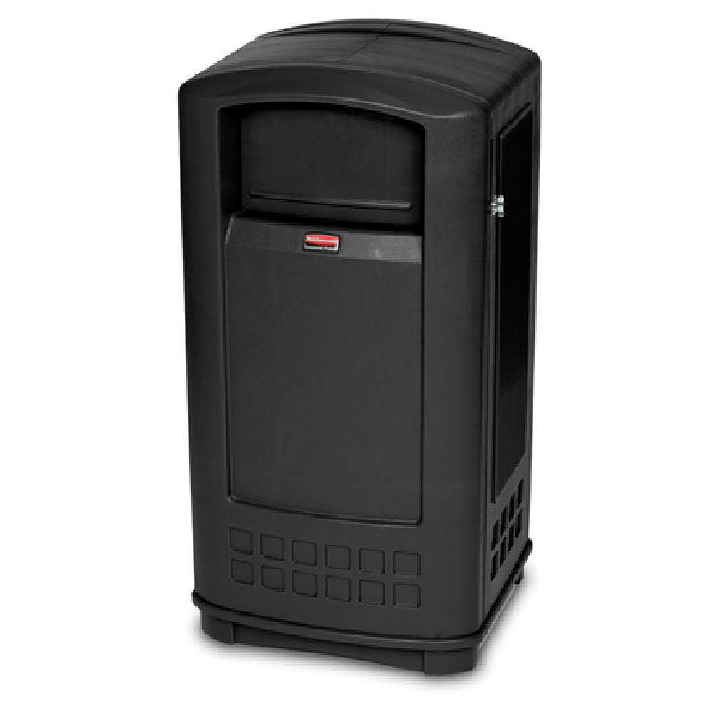 Rubbermaid FG9P9000BLA Plaza™ Jr. Container 35 Gallon 21-2/5"W X 20-3/10"D X 41-1/10"H