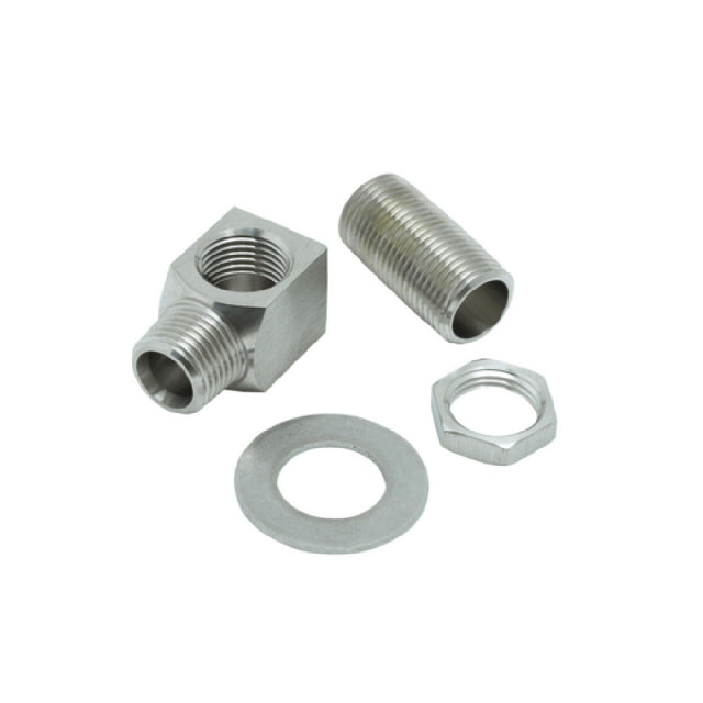 T&S Brass S-0230-KS Elbow Kit. Two Short Elbows Nipples Lock Nuts And Washers That Provide 1/2" NPT Male Inlet And Outlet When Assembled