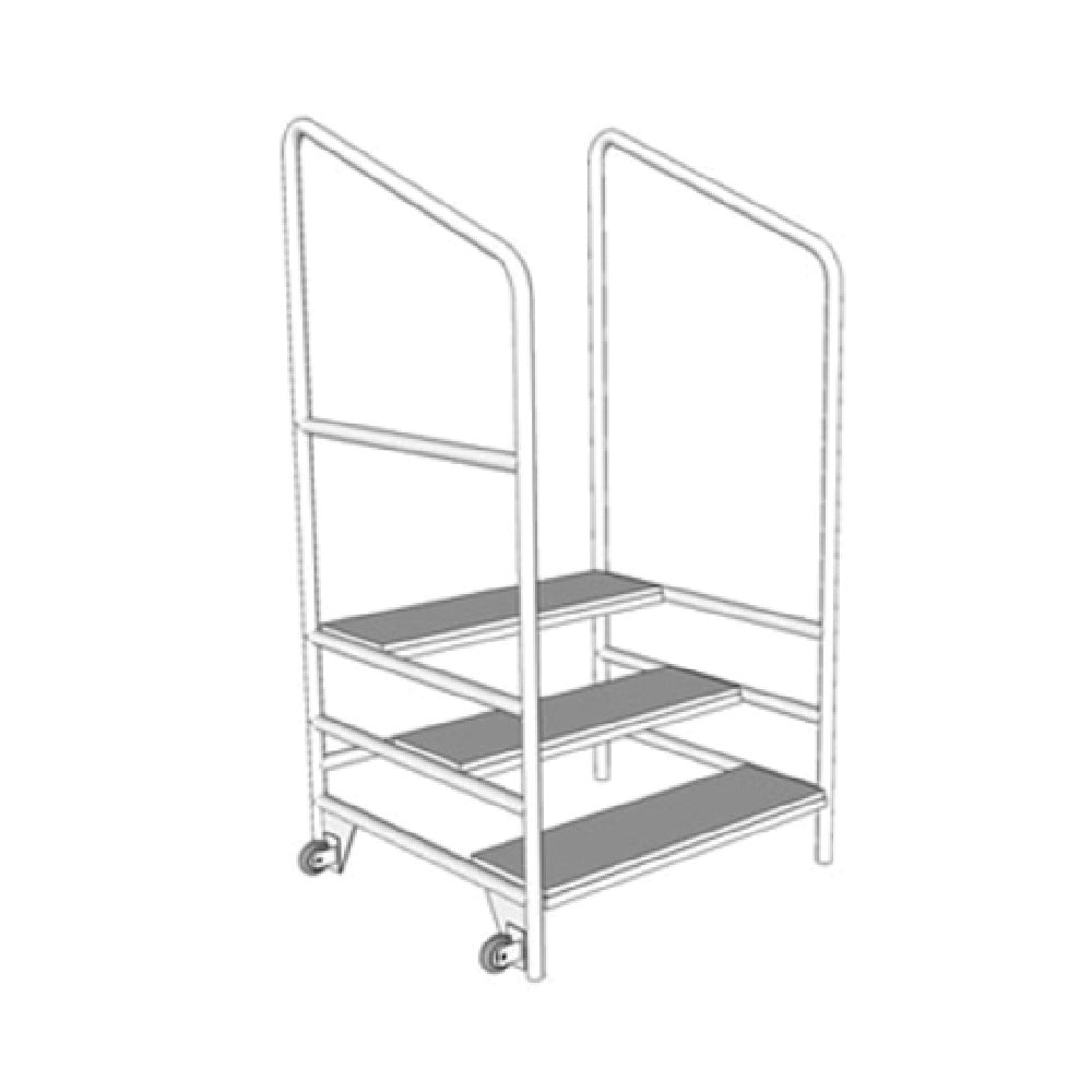 Forbes Industries 4193-42 Stage Stairs For 24" 32"H Stages With 42" H Guard Rails