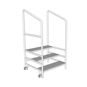 Forbes Industries 4193-42 Stage Stairs For 24" 32"H Stages With 42" H Guard Rails